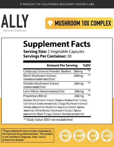 Mushroom Complex Supplement Facts