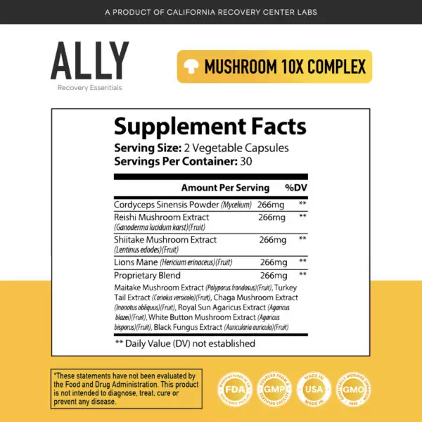 Mushroom Complex Supplement Facts